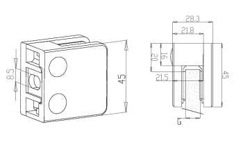 Glass Clamps - Model 31 - Flat CAD Drawing